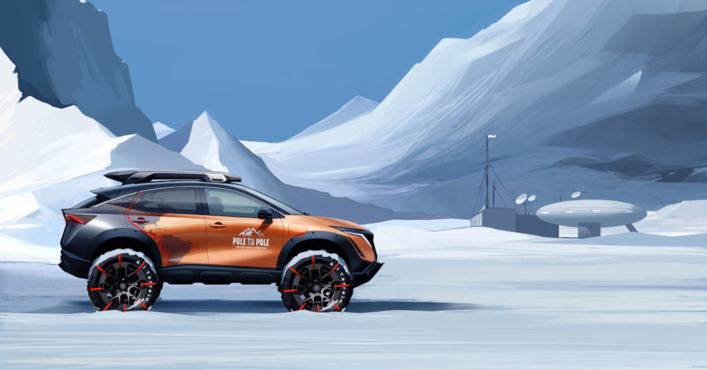 El Nissan Ariya eléctrico se embarcará en la primera expedición del Polo Norte al Polo Sur